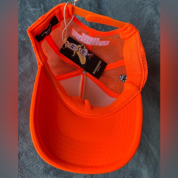 BANANAS MONKEY - Yin Yang Twins Trucker Hat Color:Orange Size:OSFM (SnapBack)NWT - Picture 6 of 6